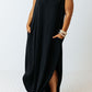 Plus Size Wide Sleeveless Shoulder Straps Maxi Dress