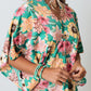 Green Vacay Floral Print Kimono