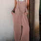 Corded Adjustable Straps Wide Leg Loose Overall