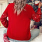 Merry Graphic Sequin Sleeves Christmas Turtleneck Sweater