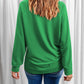 LOVE Clover Print Raglan Sleeve Pullover Sweatshirt