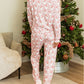 Santa Claus Striped Print Loose Fit Two Piece Lounge Set