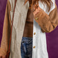 Corduroy Colorblock Loose Shacket