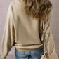 thankful Embroidered Drop Shoulder Pullover Sweatshirt