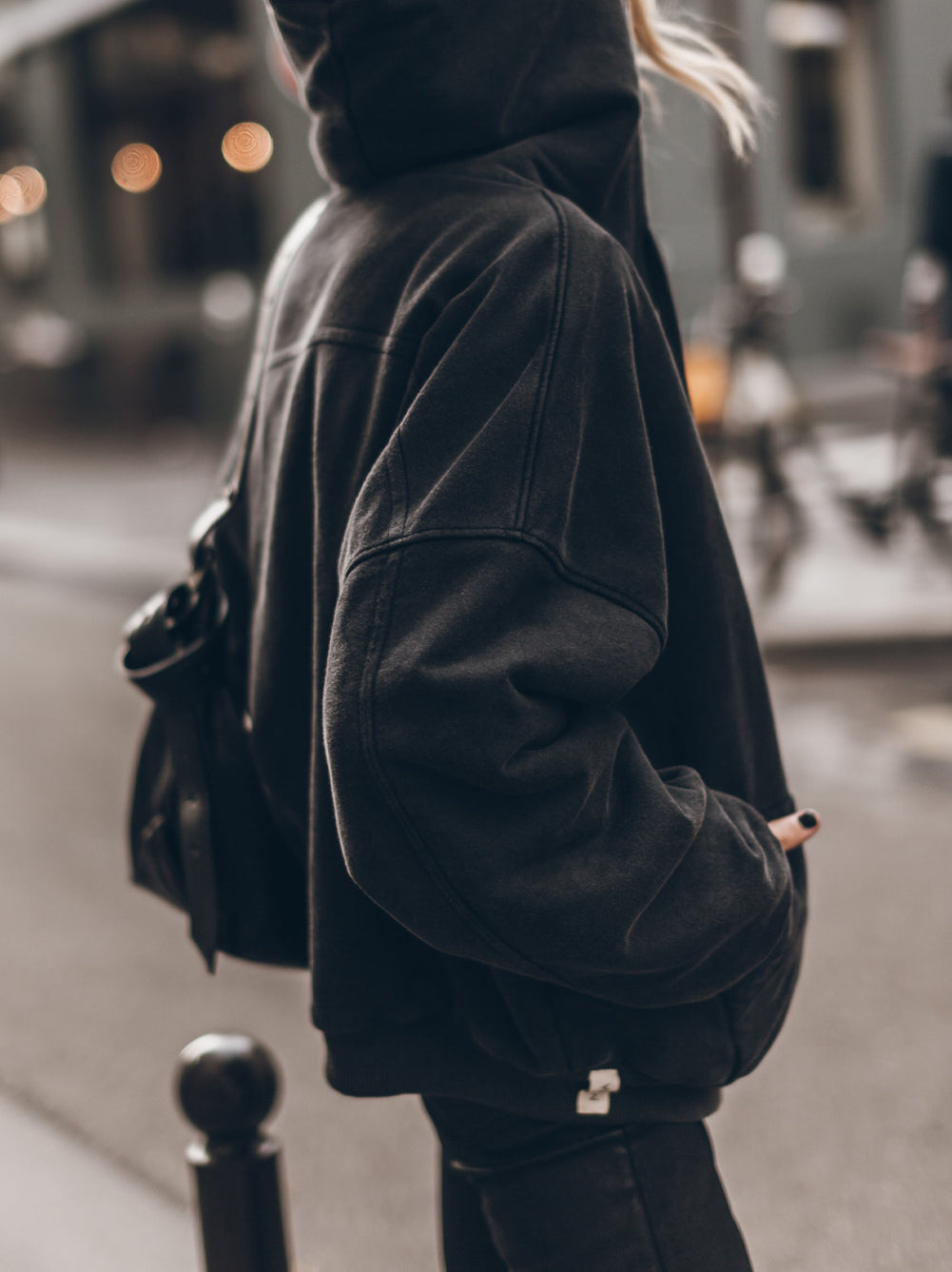 Sherpa Hooded Athleisure Zip Up Sweatshirt