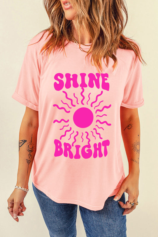 SHINE BRIGHT Graphic Casual Tee