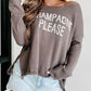 Champagne Please Graphic Sweater