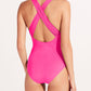 V Neck Crossover Backless Ruched High Cut Monokini
