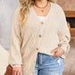 Plus Size Knitted Hollow out Button up Cardigan