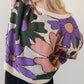 Flower Print Loose Sweater
