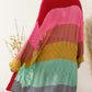 Color Block Patchwork Open Front Cardigan