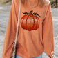 Round Neck Halloween Sweatshirt