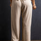 Elastic Waist Pleated Wide Leg Pants