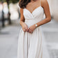 Spaghetti Straps Pleated High Waist Wide Leg Jumpsuit