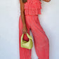 Ruffle Tiered Cami Pleated Wide Leg Pants Set