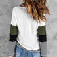 Stylish Colorblock Splicing Stripes Top