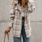Plaid Removable Hood Buttoned Shacket