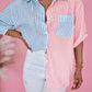 Contrast Striped Print Shirt