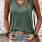 Ribbed V Neck Tank