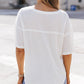Waffle Knit Drop Shoulder Loose Top