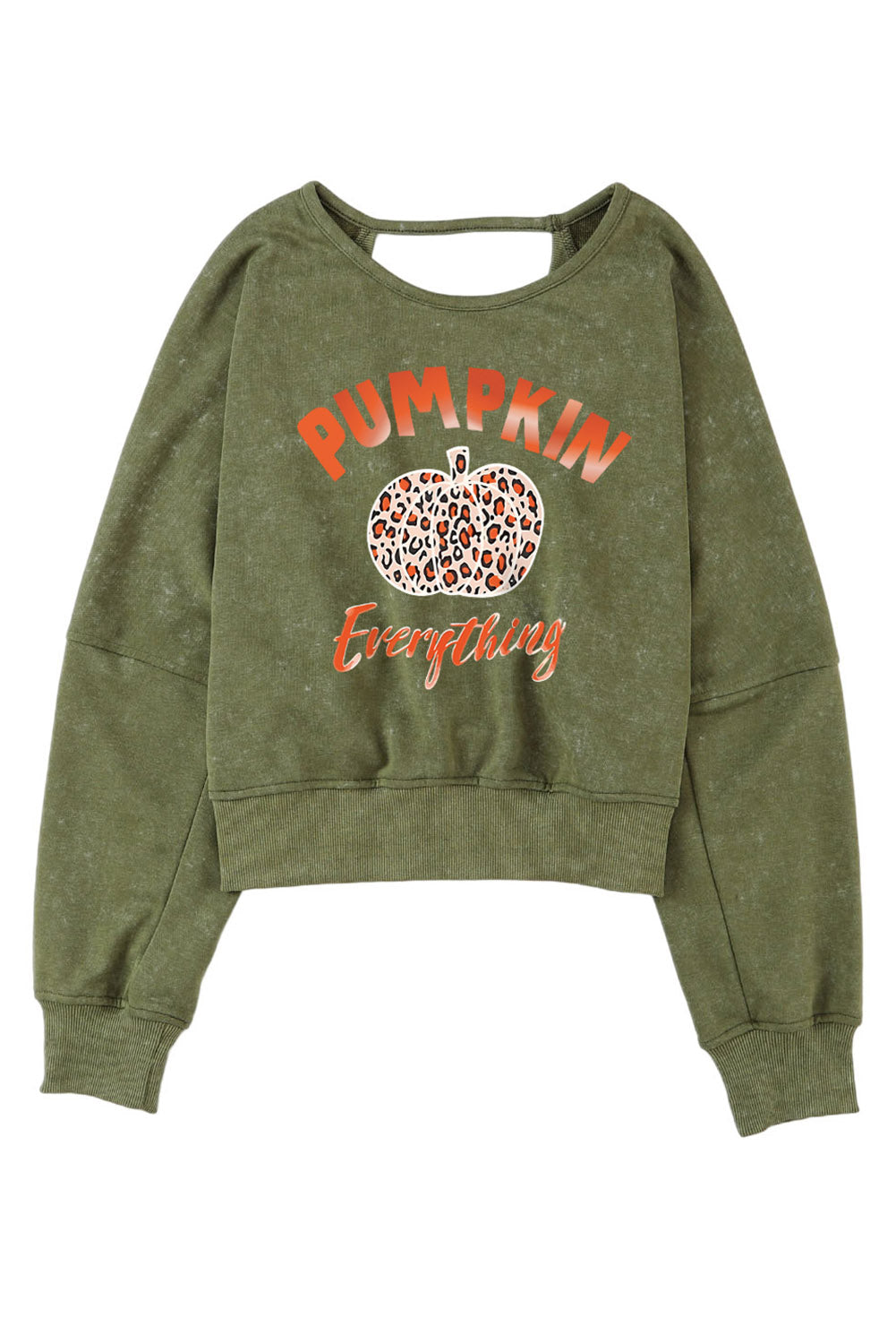 Pumpkin Everything Backless Pullover Sweatshirt