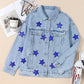 Sequin Star Flap Pocket Denim Jacket