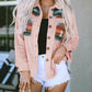 Western Aztec Patchwork Button-up Shirt Jacket
