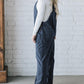 Solid Pocketed Loose Fit Corduroy Overall