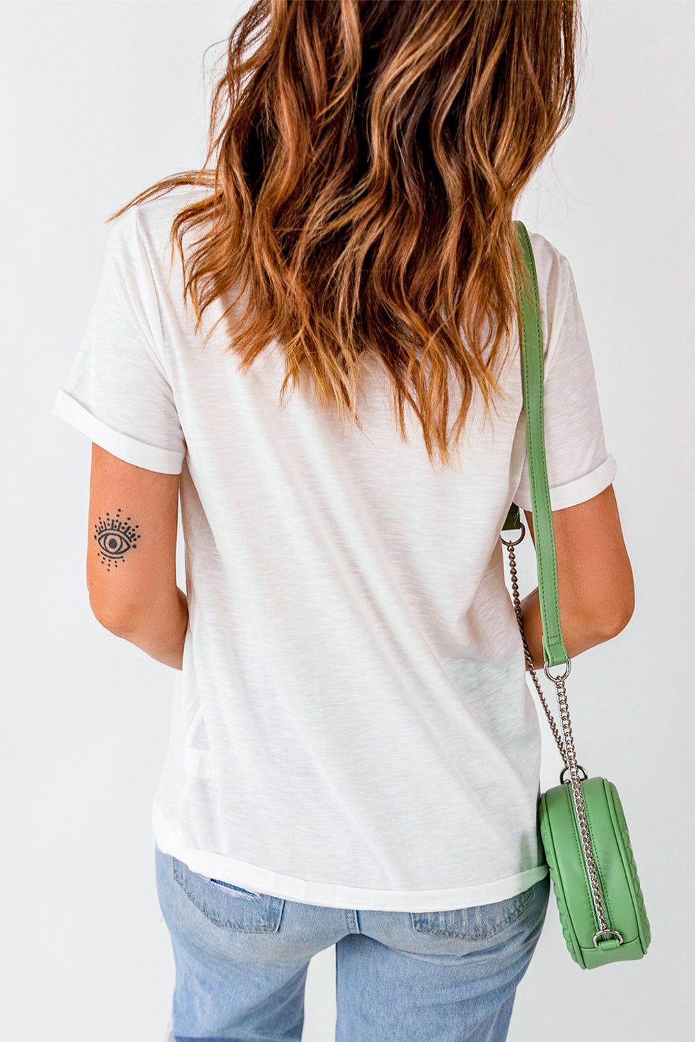 Sequined Butterfly Graphic Casual T Shirt