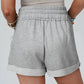 Pocketed Drawstring High Waist Summer Shorts