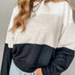 Colorblock Drop Shoulder Pullover Sweatshirt