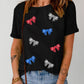 Independent Day Sequin Bow Graphic T Shirt