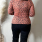 Plus Size Puff Sleeve V Neck Lace-up Slim Top