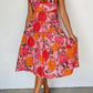 Floral Square Neck Ruffled Flutter Sleeve Tiered Midi Dress