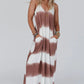 Stripe Tie Dye Spaghetti Strap Maxi Dress
