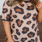 Leopard Print Waffle Plus Size Tee