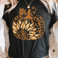 Halloween Sunflower Pumpkin Graphic Tee