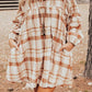 Plaid Print Babydoll Mini Dress