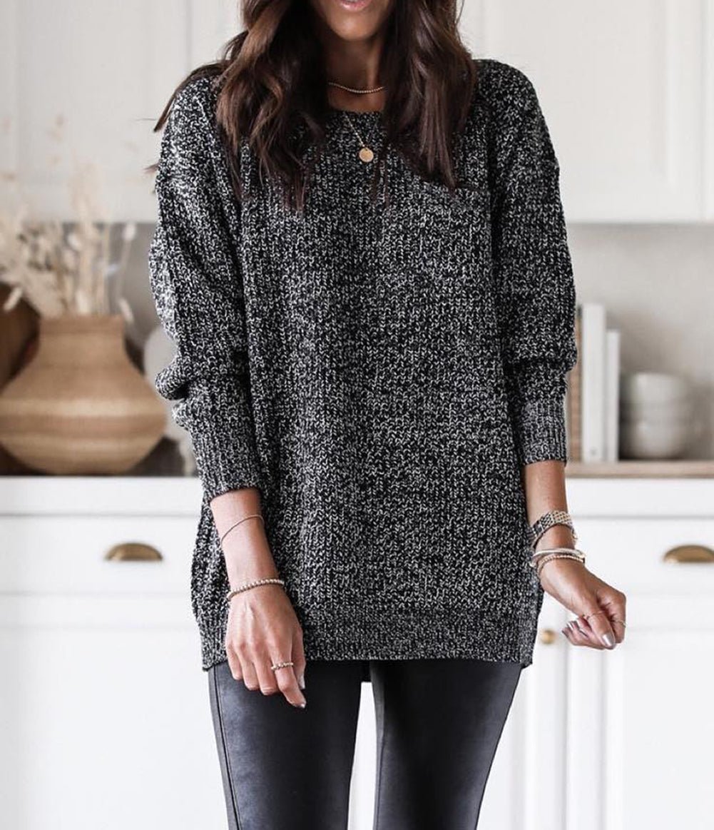 Glittering Long Sleeve Tunic Sweater