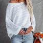 3/4 Dolman Sleeve Rib Knitted Sweater