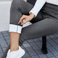 Fleece Lined Thermal Knit Ankle High Waist Leggings