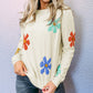 Sweet Floral Pullover Sweater