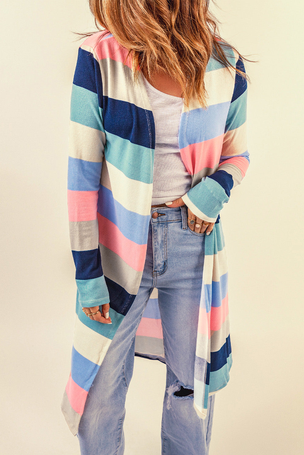 Print Long Cardigan