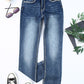Embroidered Cow Straight Leg Jeans