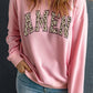 Leopard AMEN Graphic Pullover Sweatshirt