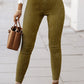 High Waist Faux Suede Skinny Leggings