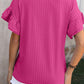 Ruffle Sleeve Textured Top