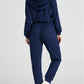 Ribbed Knit Cropped Hoodie and Drawstring Joggers Set