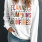 FLANNELS PUMPKINS BONFIRES Graphic Drop Shoulder Sweatshirt