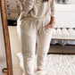 Plus Size Long Sleeve Henley Top Drawstring Pants Outfit